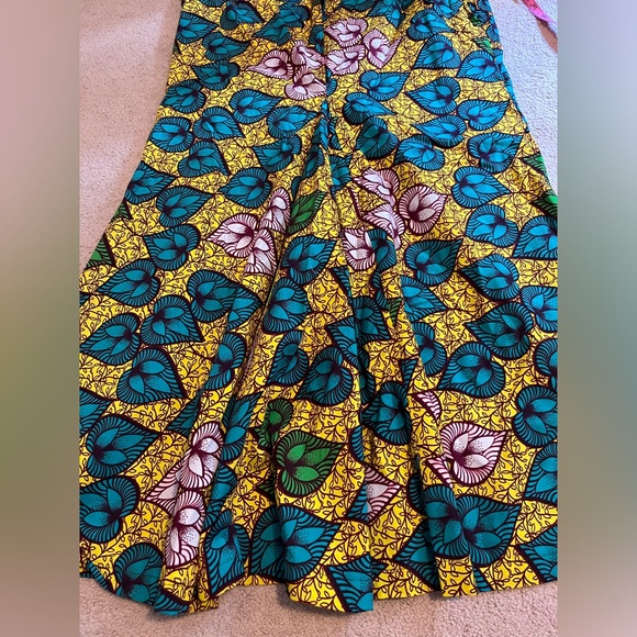 Women’s African Maxi Skirt Colorful Floral Pleated Back - Picture 11 of 11